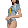 thumbnail image 3 of Picia Monk Walking On Water Womens One Piece Swimsuits Modest Tummy Control Bathing Suits Lace Up Slimming Swim Suit-Large, 3 of 9