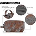 thumbnail image 3 of Bolsa de aseo de cuero resistente al agua para hombres Bolsa de lavado de viaje grande Kit de afeitado Dopp Baño Gimnasio Artículos de tocador Organizador de maquillaje con secado húmedo gratis, kaili Sencillez, 3 of 4