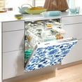 thumbnail image 2 of Yayeee Magnetic Dishwasher Cover for The Front Decoration Home Kitchen Machine Sticker Protector, Blue Floral Pattern, 2 of 6