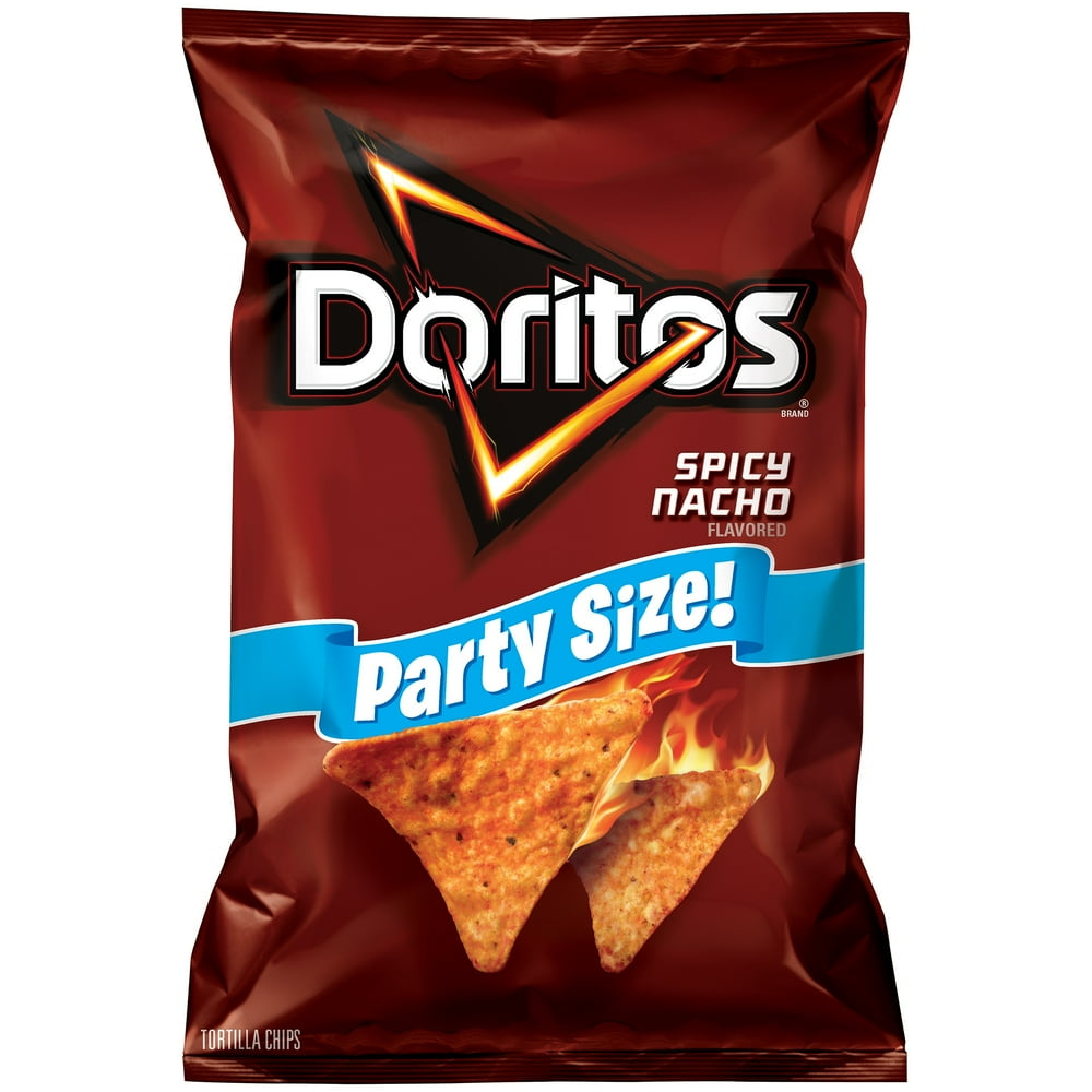 Doritos Spicy Nacho Flavored Tortilla Chips Party Size, 15.5 Oz