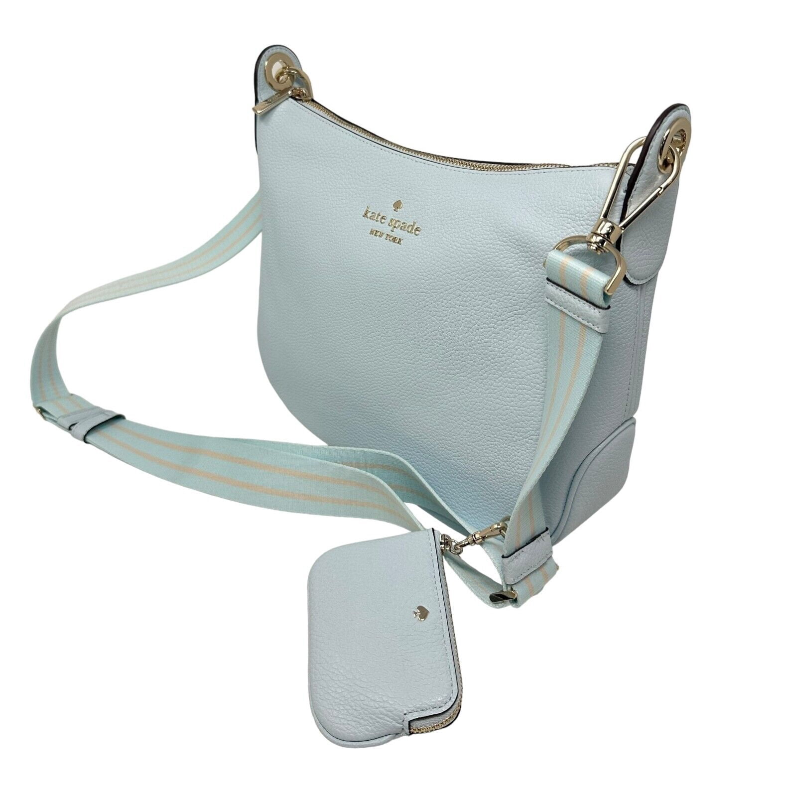 Kate Spade Rosie Pebble Leather Crossbody Bag W/ Coin Purse K5807 $399 (Crip Sky)