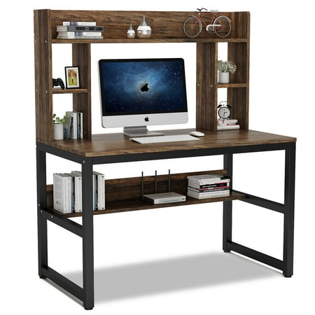 Tribesigns Computer Desk With Hutch Modern Writing Tribesigns Computer Desk With Hutch