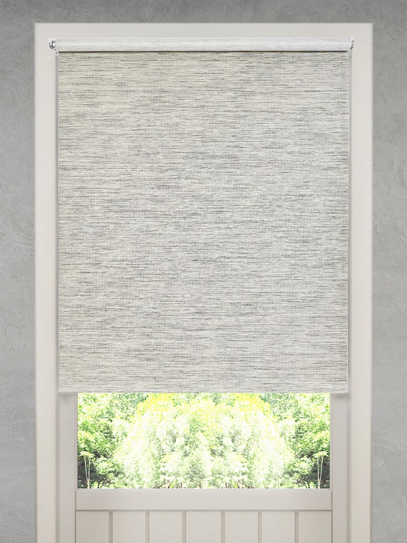 Natural Fiber Cordless Roller Shade 17x72 Gray