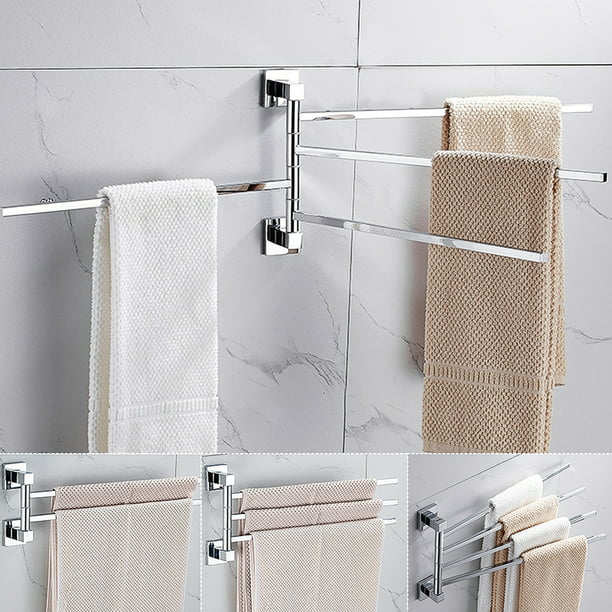 Novashion Swivel Towel Bar Wall Mounted Stainless Steel Bars Bathroom Rack Hanger Holder Organizer Space Saving For Kitchen 2 Arm 3 4 Com - Best Place To Put Towel Bar In Bathroom