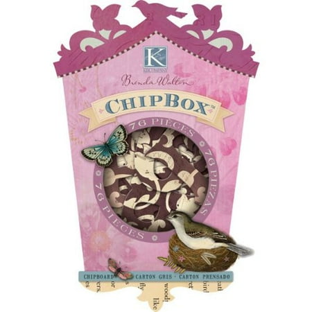 - Brenda Walton Flora & Fauna Alphabet ChipBox, Glitter, This chipbox also acts as decorative storage By K&Company