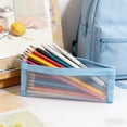 thumbnail image 6 of Lunxisen 4 Pcs Clear Mesh Pencil Case Zippered Organizer For Supplies Transparent Storage Pouch Essential Stationery Bag, 6 of 9