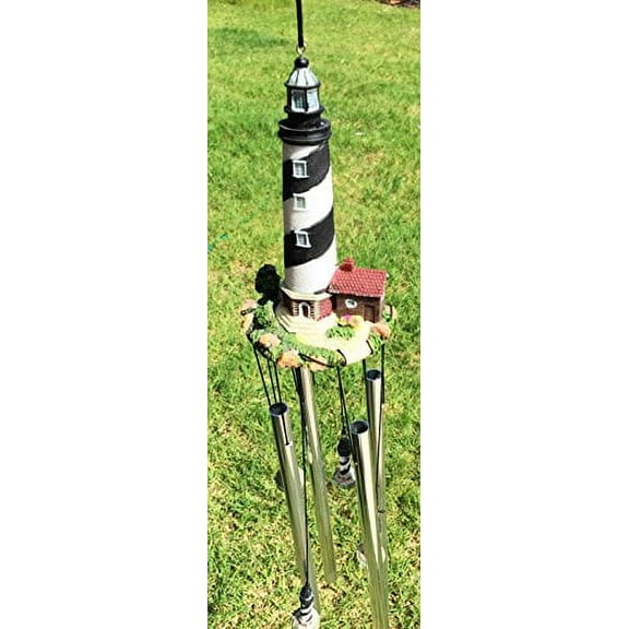Cape Hatteras Lighthouse Nautical Beacon Resonant Relaxing Wind Chime Patio Garden Decor