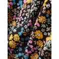 thumbnail image 3 of Plus Size Ditsy Floral A-Line Skirt In Style, Vintage Print, Vacation Ready, 3 of 6