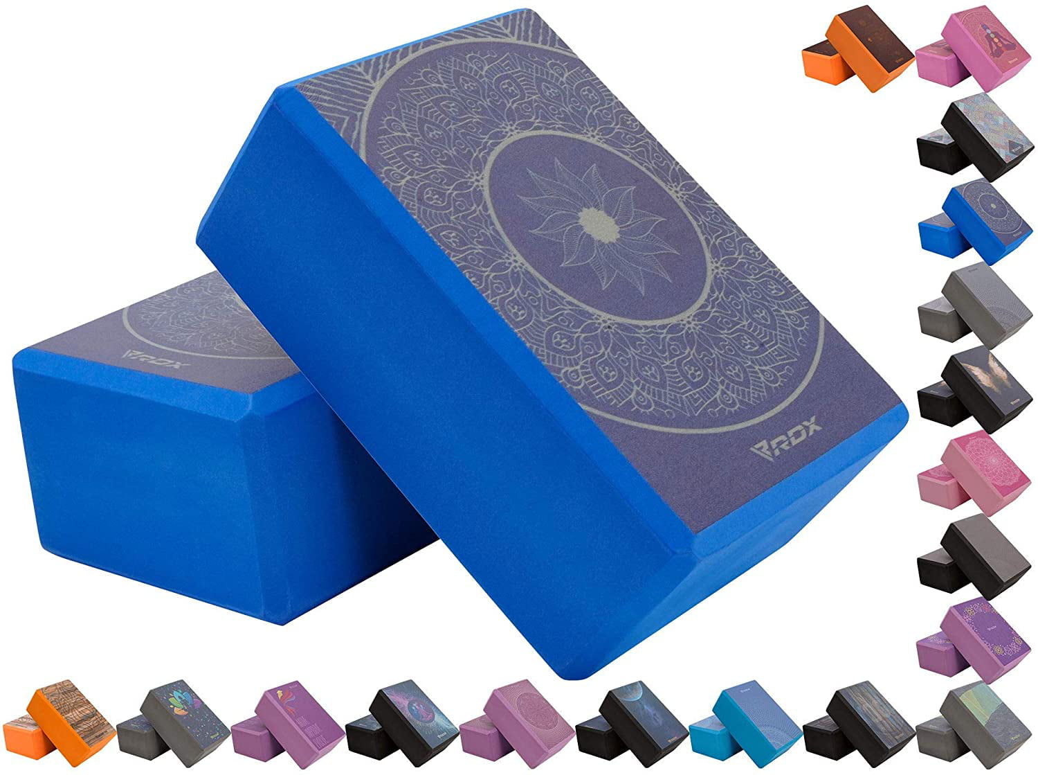 RDX Yoga Block Set Non-Slip High Density Eva Foam Brick Easy Grip Surface 