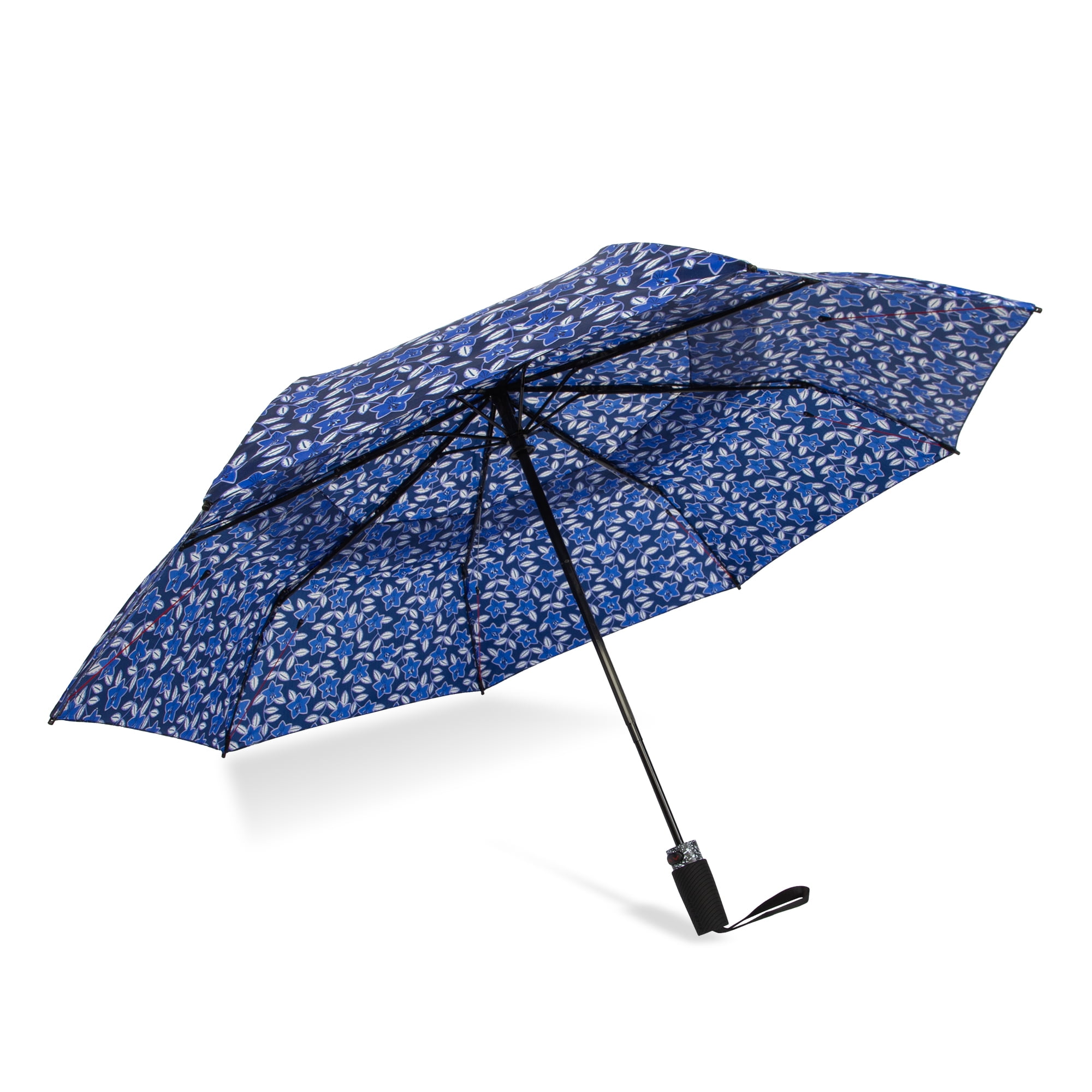 Canopi by ShedRain Windpro Vented Auto Open Auto Close 47" Printed Rain Umbrella - Blue Floral