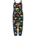 thumbnail image 3 of Toddler Baby Girl Jumpsuit One Piece Dinosaur Sleeveless Strap Romper Harem Pant with Pockets Summer Outfit Clothes, 3 of 7
