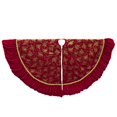 thumbnail image 4 of Kurt S. Adler TS0200 Print Treeskirt with Ruffle Border, Red & Green - 52 in., 4 of 4
