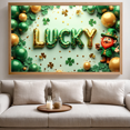 thumbnail image 6 of LUUFILx St Patrick's Day Lucky Coins Backdrop Rainbow Background Shamrock Props Festive Party Decoration Photography Banner Magic Hat Scene, 6 of 7
