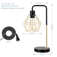 thumbnail image 3 of Diamond Cage French Gold Table Lamp, Vintage Modern Table Lamp, Bedside Lamp, 3 of 3