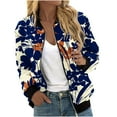 thumbnail image 2 of Wancir Bomber Jacket Women 2024 Causal Floral Zip Up Coats Long Sleeve Stand Collar Fall Jackets Lightweight Outerwear Tops, 2 of 5