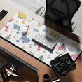thumbnail image 2 of Long Mouse Pads for Desk,White Dinosaurs Birds Rainbows Pattern Desk Mats on Top Of Desks, Desk Mouse Pad Extra Large with 3mm Non-Slip Base and Stitched Edge for Gaming,Office,Work,Home 35.4"x15.7", 2 of 6