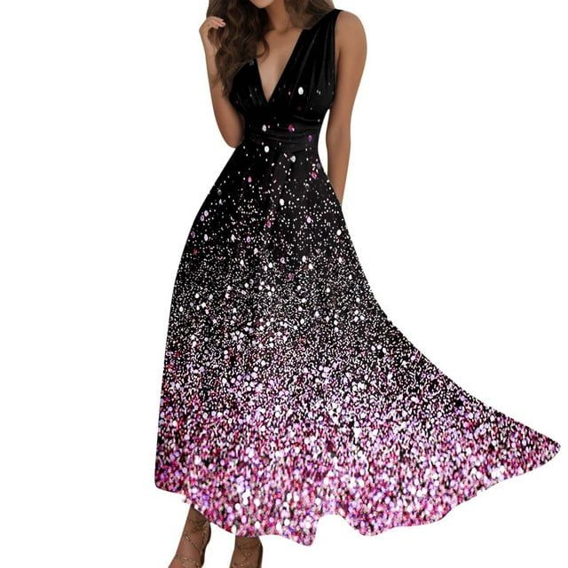 Femmes Robe d'Allaitement Robe pour Femmes Robes Confortables Robe de Travail Sans Manches Robe à Manches Courtes Imprimé V Cou Adulte Vêtements Féminins Rose Taille S
