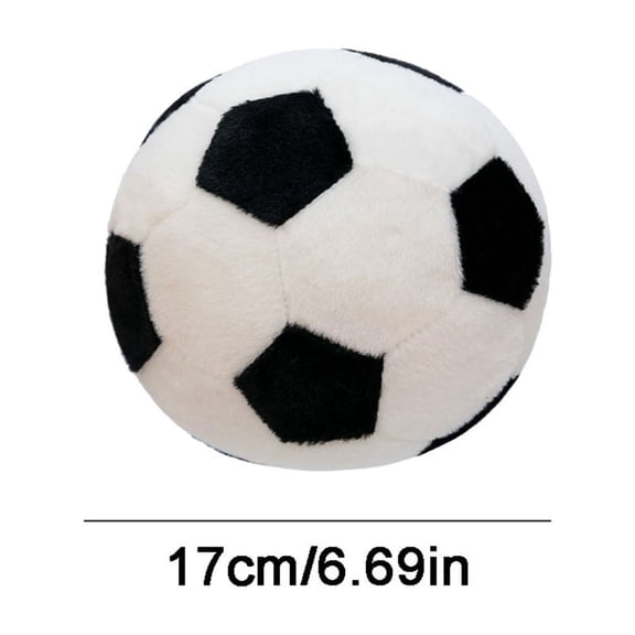 Luoshdecor Fluffy Soccer Balls Plush Pillow,Soft Soccer Ball Stuffed Toys for Home Sports Party Gift 6.7 in