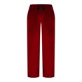 thumbnail image 7 of GUACER Velour Pants for Women Casual Elastic Waist with Drawstring Pockets Wide Leg Pants, 7 of 7
