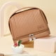 thumbnail image 5 of Bolsa de maquillaje de cuero PU, organizador multifuncional, bolso de mano, soporte para brochas de maquillaje, neceser de viaje impermeable portátil Café Yinane Neceser de viaje, 5 of 8