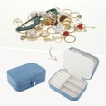 thumbnail image 2 of Unique Bargains Portable Velvet Jewelry Box Organizer Dark Blue, 2 of 7