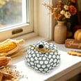thumbnail image 4 of WKSCLPAI Halloween Knitted Pumpkin Decoration Gray Color Thanksgiving Festival Party Home Shelf Tabletop Display Ornament, 4 of 7