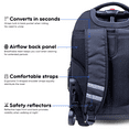 thumbnail image 6 of J World Boys and Girls Sunrise 18" Rolling Backpack for School and Travel, Black, 6 of 7
