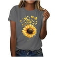thumbnail image 2 of Fengqque 2025 Modern Women's Casual Round Neck Printed Pullover Short Sleeve T-Shirt, 2 of 4