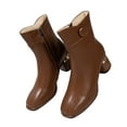 thumbnail image 2 of POROPL Winter Boots for Women Ankle Fashion High Heel Side Zip Up Shoes,Boots for Reduced Price Size 8.5, 2 of 7
