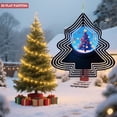 thumbnail image 3 of Stylish Metal Hanging Christmas Tree Wind Spinner - Festive Garden Decor with Snow - Covered Design & Vibrant Ornaments for Yard, 3 of 5