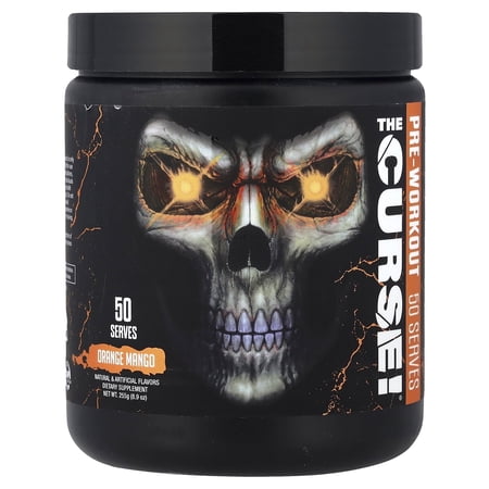 JNX Sports® The Curse Pre Workout Powder Orange Mango Pre Workout Mix for Energy and Focus, 50 Serves