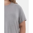 thumbnail image 4 of Athletic Works Women's and Women's Plus ButterCore Tee with Short Sleeves, Sizes XS-4X, 4 of 5