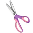 thumbnail image 2 of Cyenie Decorative Pinking Shears for Fabric Cutting, Scalloped Wavy Scissors for Craft and Sewing, Comfort Grip Shears for Fabric Paper DIY (Pink Purple Rounded), 2 of 5