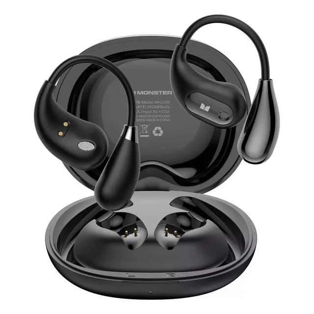 Monster Audifonos Inalambricos Bluetooth Gamer Impermeable Ipx6 Con Micrófono Hd Integrado Auriculares In Ear Cancelación Del Ruido Earbuds Bluetooth Headphones Deportivos Headset 24h De Juego Negro