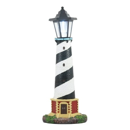 lighthouse statue hatteras cape nautical outdoor tall decor led light figurine ebros scenic lantern solar patio powered beacon hope indoor
