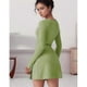 thumbnail image 3 of Square Neck Bodice Dress Green S, 3 of 5