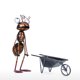 thumbnail image 4 of 13inch Ant Sculpture Iron Cartoon Ant Con Carretilla extraíble Jardín o escritorio Decorac Tooarts escultura de hierro, 4 of 7
