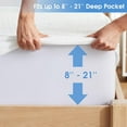 thumbnail image 3 of 100% Waterproof Mattress Protector Twin Size - Grey, Mattress Cover 3D Air Fabric Cooling Mattress Pad Cover Smooth Soft Breathable Noiseless, 8''-21'' Deep Pocket, 3 of 5
