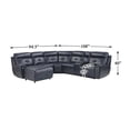 thumbnail image 4 of Lazzara Home 6-Piece U-Shaped Modular Reclining Sectional LX-9469NVB-6LC, 4 of 5