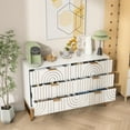 thumbnail image 5 of Furtivusia 6 Drawer Dresser for Bedroom, Modern Chest of Drawers with Metal handles, Wood Storage Cabinet for Living Room, Hallway, White, 5 of 8