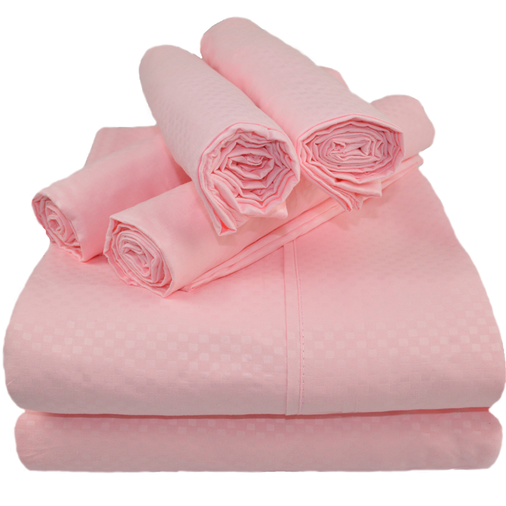 Victoria Valenti Embossed Bed Sheet Set with 4 Pillow Cases, Double