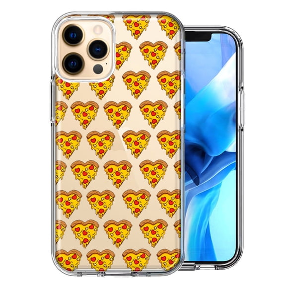 MUNDAZE For Apple iPhone 11 Pro Pizza Hearts Polka dots Design Double Layer Phone Case Cover