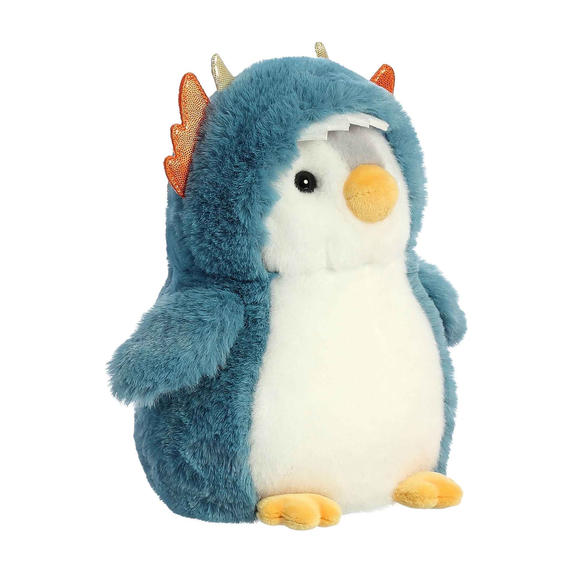 Pompom Penguin Soft Plush Teddy Aurora Kids Cuddly Cute Toys 6 Inches Tall Blue 