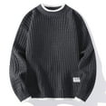 thumbnail image 4 of Mens Big and Tall Pullover Sweaters Plus Size Casual Long Sleeve Crew Neck Sweater M-4XL Basic Solid Warm Chunky Knitted Sweatshirts Clearance Sale, 4 of 8
