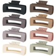 thumbnail image 1 of 4.1 Inch Large Hair Clips 8 Pcs Square Claw Clips for Thick Hair Big Hair Claw Clips Acrylic Banana Jaw Clips Hair Accessories for Women and Girls -Regular, 1 of 1