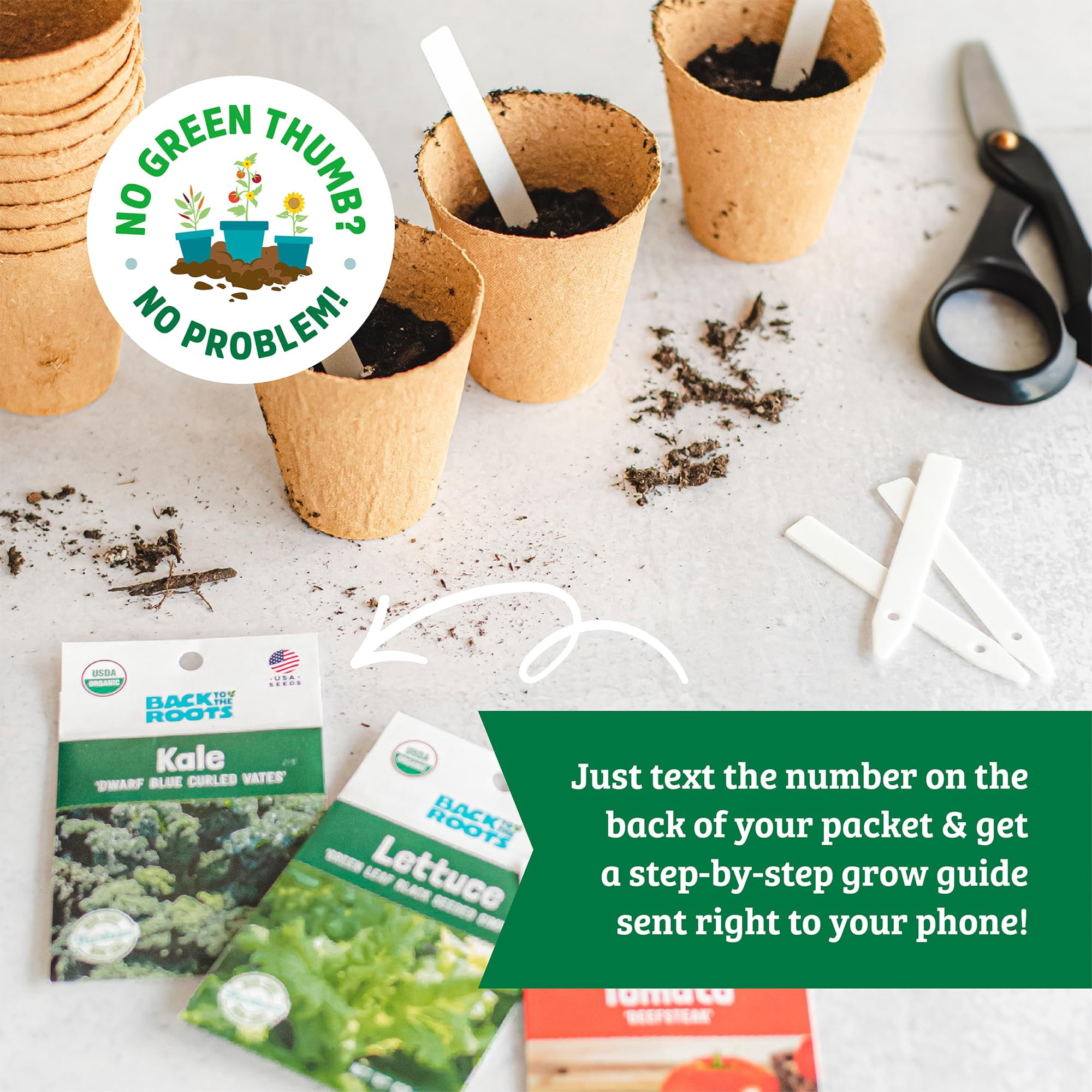 Back to theITSC&nbsp;Roots Organic Seed Bundle - Herbs and Vegetables Variety Pack for Planting - Assorted Non-GMO Seed Mix for Beginner Indoor and Outdoor Gardening, (Pack of 20)