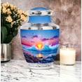 thumbnail image 5 of MUKTIVE Beach Cremation Urns for Adult Ashes Women, Large 10 Inch Blue Funeral Urns for Human Ashes Adult Man, 3 Inch keepsake Memorial Urn for Mother, Burial Urn for Human (1 Large, 4 Keepsake), 5 of 7
