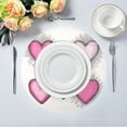 thumbnail image 5 of IAUYY Set of 4 Round Placemats for Dining Tables Heat-Resistant and Wear-Resistant DIY Printing Design Table Placemats，Applicable for Christmas Heart Symbol, 5 of 7