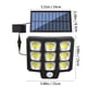 thumbnail image 3 of Lámpara solar de pared con sensor de movimiento | Luz LED COB para exteriores, con energía solar, para jardín, patio, garaje y control remoto | Resistente al agua, con 3 modos de brillo ajustables, 3 of 7