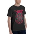 thumbnail image 3 of Men's T-Shirts Basic Short Sleeve Outdoor Gym Workout Crewneck Black Tops, 3 of 6
